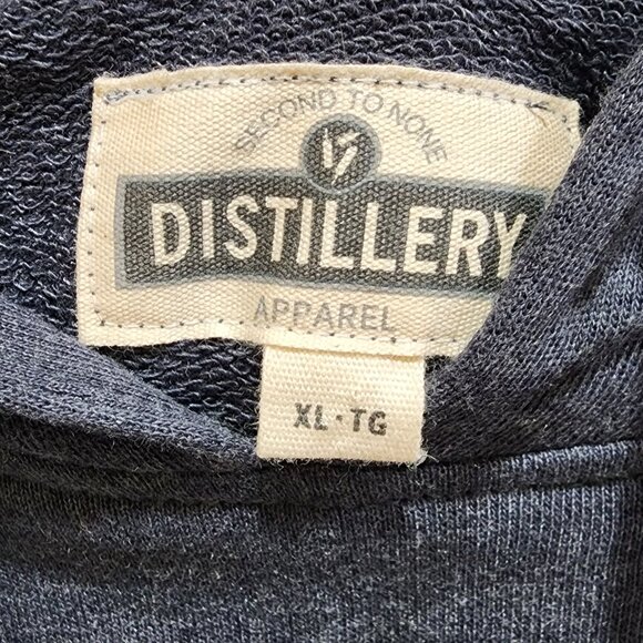 Distillery Apparel Men’s Hoodie XL Gray Cotton Blend Long Sleeve Pullover Kangar - Picture 4 of 10